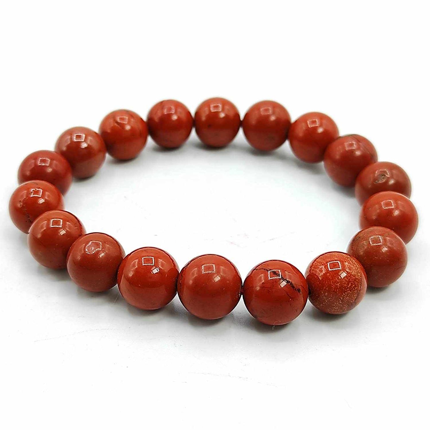 Red Jasper Bracelet with grounding and stabilizing crystal beads for emotional stamina and energy.