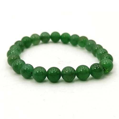 Green aventurine bracelet for luck and prosperity, aids emotional healing and promotes well-being.