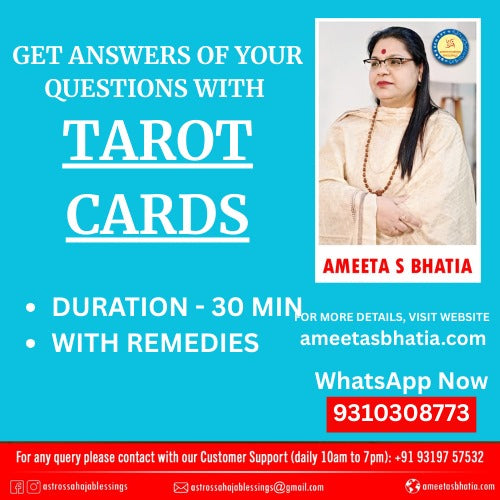 Tarot Cards Consultation with remedies ( 30 mins)