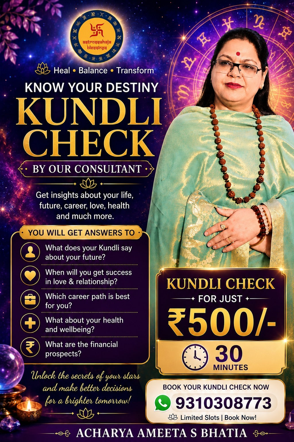 30 mins Kundli Check session