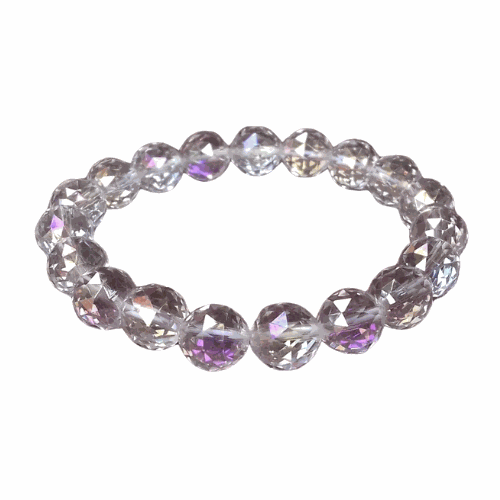 Diamond Substitute Bracelet with 8mm stones, budget-friendly elegance.