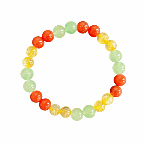Career Success Bracelet with colorful gemstone beads arranged in a circular design.