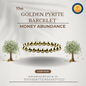 Golden Pyrite Bracelet for money abundance and positive energy flow with golden pyramid beads