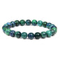 Azurite bracelet with blue crystal beads for intuition and spiritual insight.