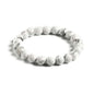 Howlite bracelet promoting calmness and emotional healing with white beads.