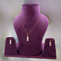 Moon’s Embrace Silver Set with Pearl Pendant and Necklace on Purple Display