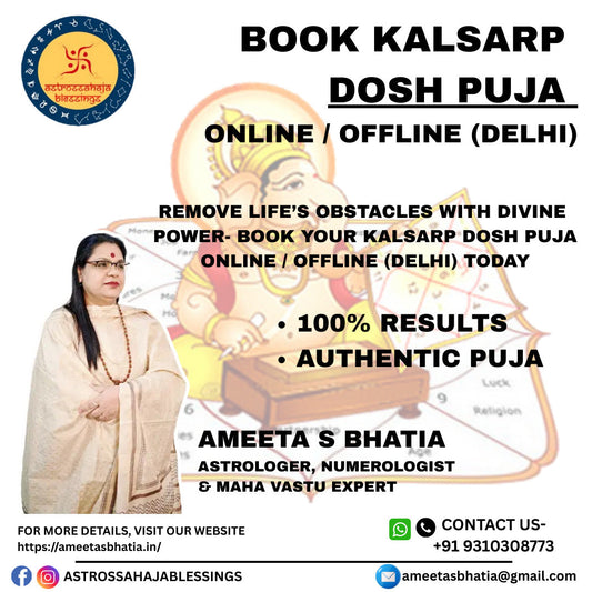 Kalsarp Dosh Puja in Delhi, performed by experienced priests, offering remedies and improvements for relationships and financial stability.