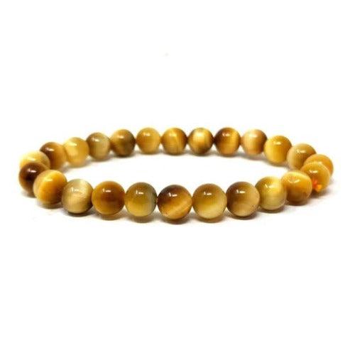 Cats Eye Bracelet with chatoyant gemstones for luck and prosperity.